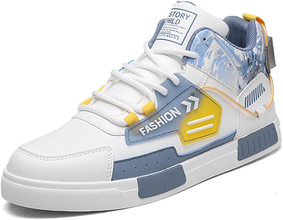 

Мужские высокие кроссовки VAXAV для бега по дороге, скейтборда, прогулок и вождения, белый/синий