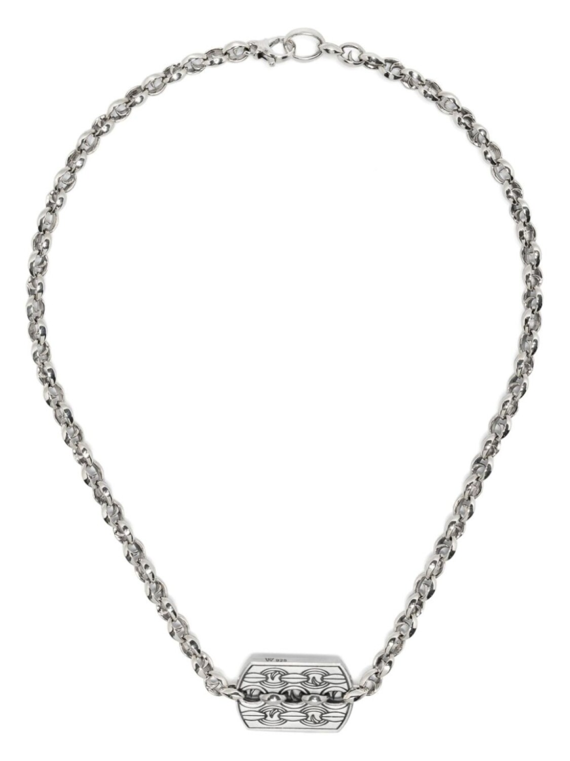 

Колье Inline Razer Tag Stephen Webster, серебряный