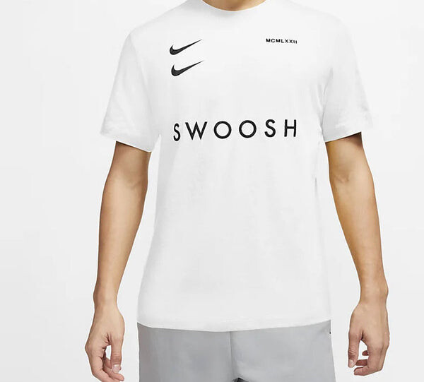 Футболка sportswear swoosh sports short sleeve white Nike, белый — фото 3