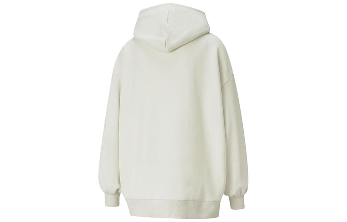 Толстовка (WMNS) PUMA Classics Oversized logo Printing Plus Fleece Keep Warm Hoodie Grey 530280-05 — фото 2