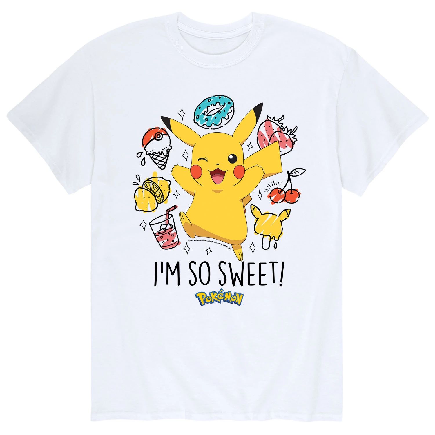 

Мужская десертная футболка Pokémon Pikachu "I'm So Sweet" Licensed Character