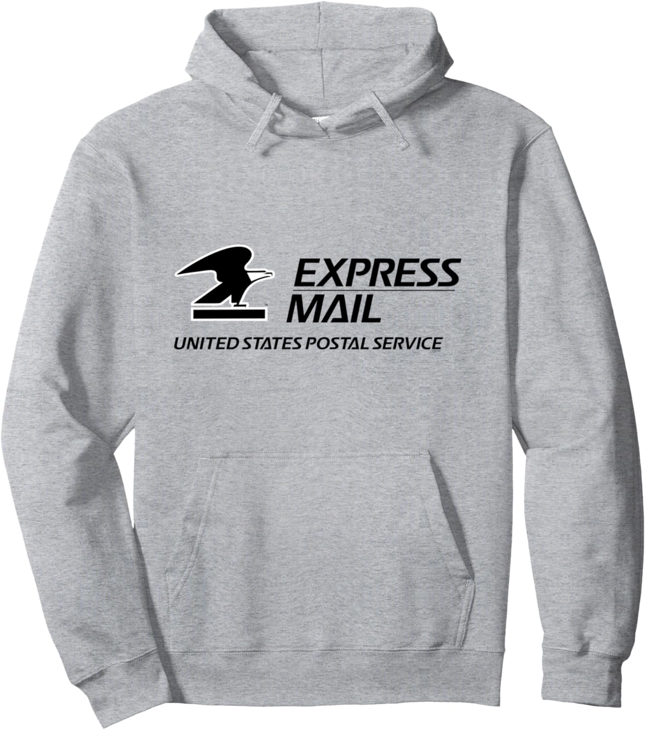 

Худи USPS Express Mail Retro Black Logo United States Postal Service, серый