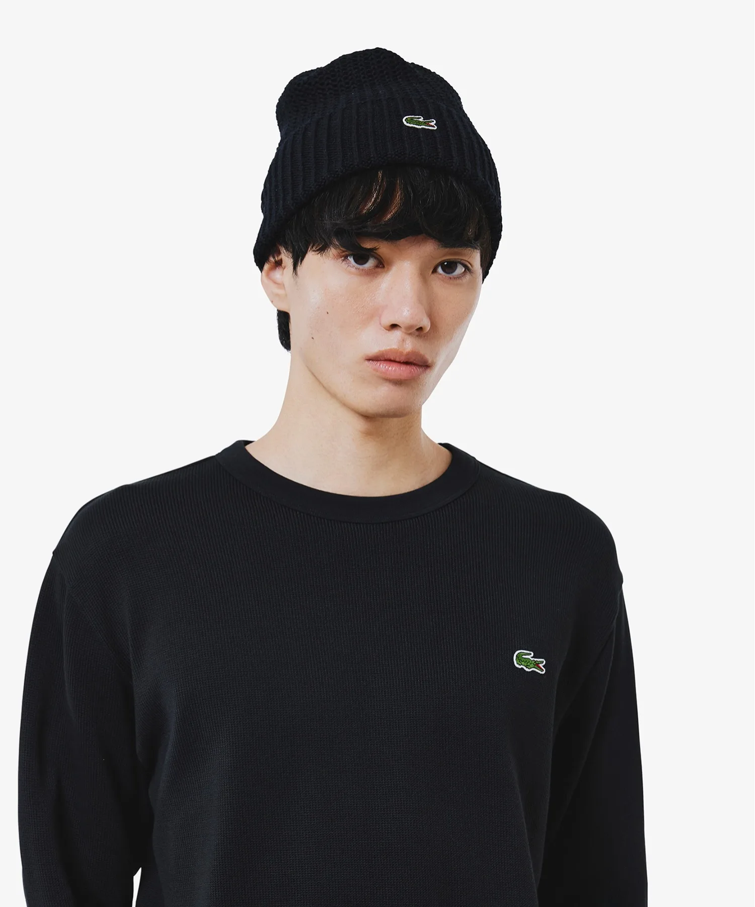 Унисекс футболка LACOSTE из плотного хлопка с логотипом оливковая — фото 3