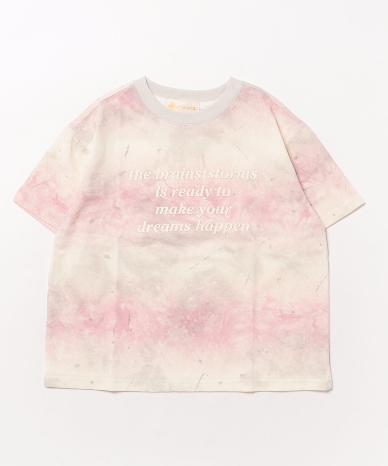 Футболка с градиентным рисунком в технике тай-дай Aimoha Kids, pink — фото 2