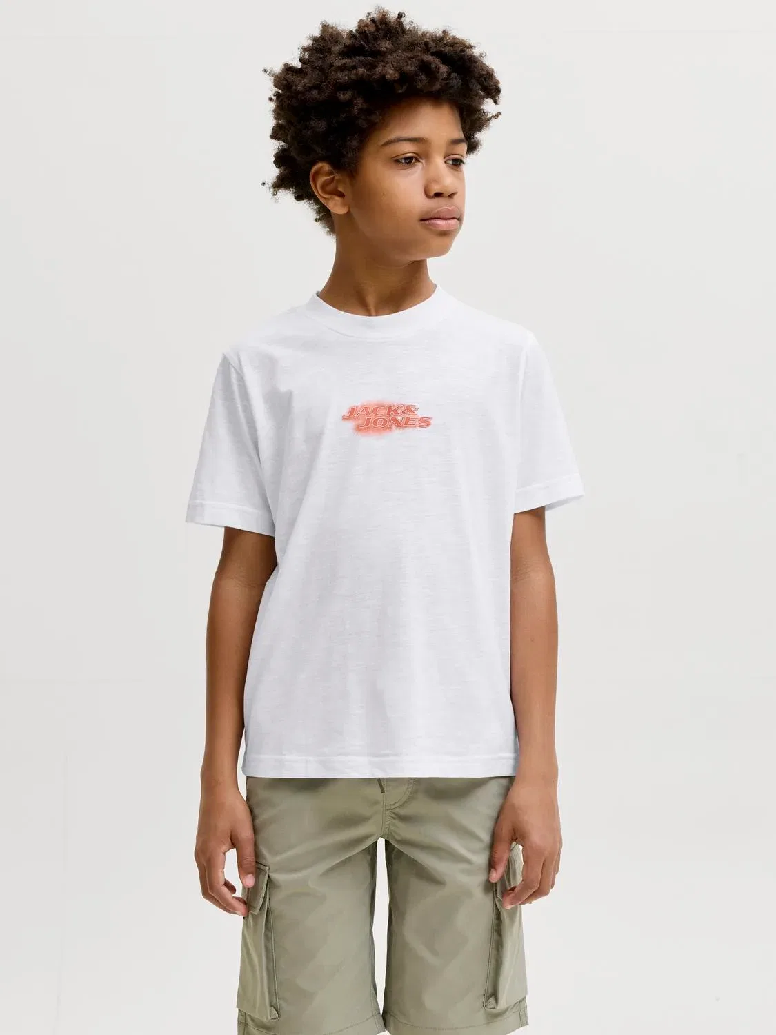 Футболка хлопковая JACK & JONES Junior, bright white — фото 4