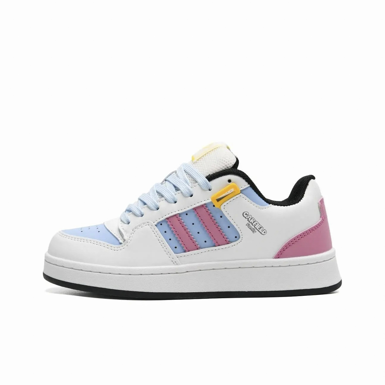 

JIAFEIMAOJIAZU Низкие скейтерские кроссовки унисекс синие розовые белые, цвет Blue Pink White