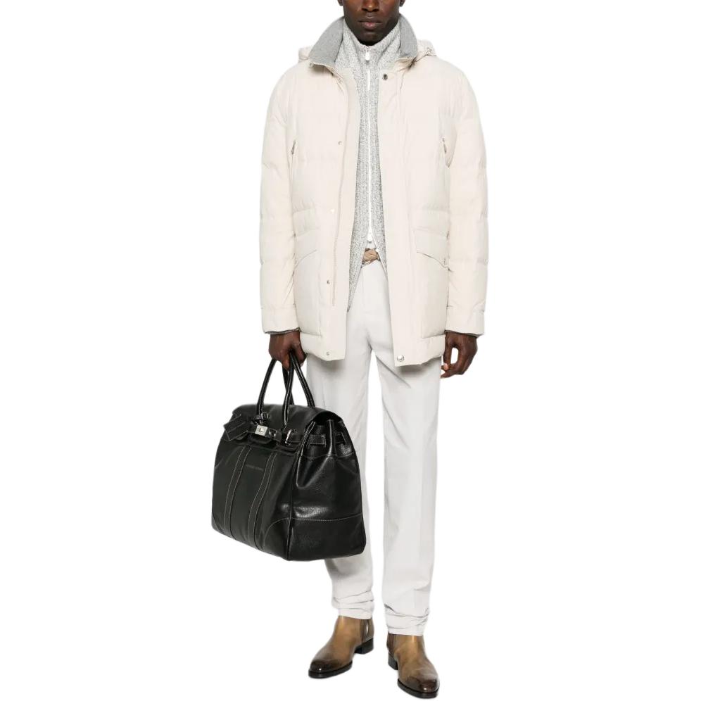 

Brunello Cucinelli Застегивающаяся на молнию толстовка с капюшоном, White