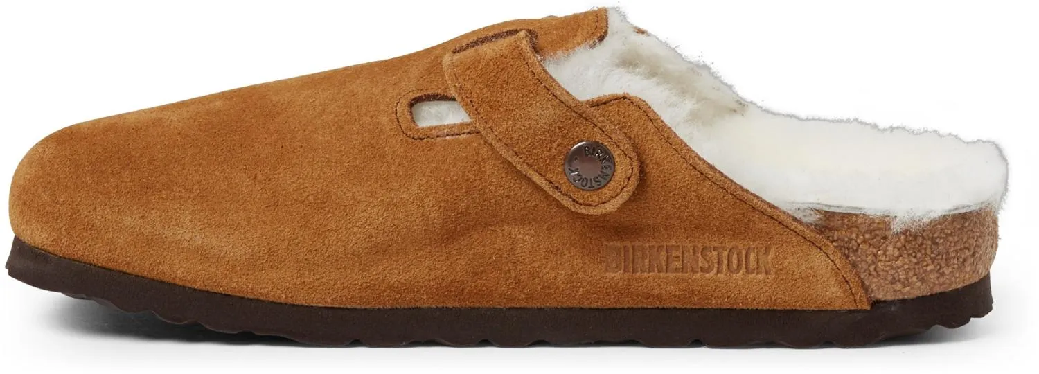 Бостонские меховые сабо Birkenstock, Mink Natural — фото 2