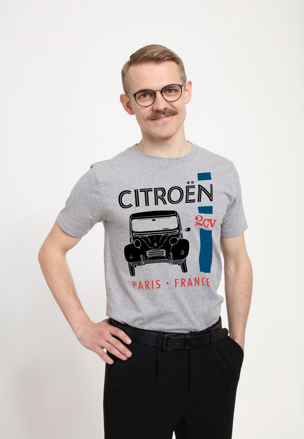

Футболка с принтом CITROEN PARIS FRANCE SINGLE STRIPE Henry Tiger, цвет Heather Grey