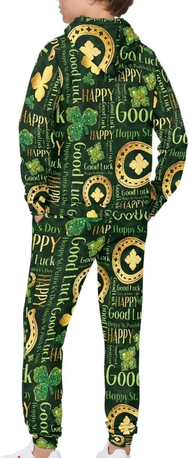 Детский спортивный костюм с капюшоном DISNIMO, размеры S-XL, Clover Green — фото 2