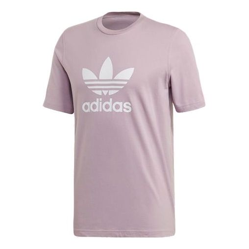 

Футболка men's originals chest logo sports short sleeve pink purple gray t-shirt Adidas, серый