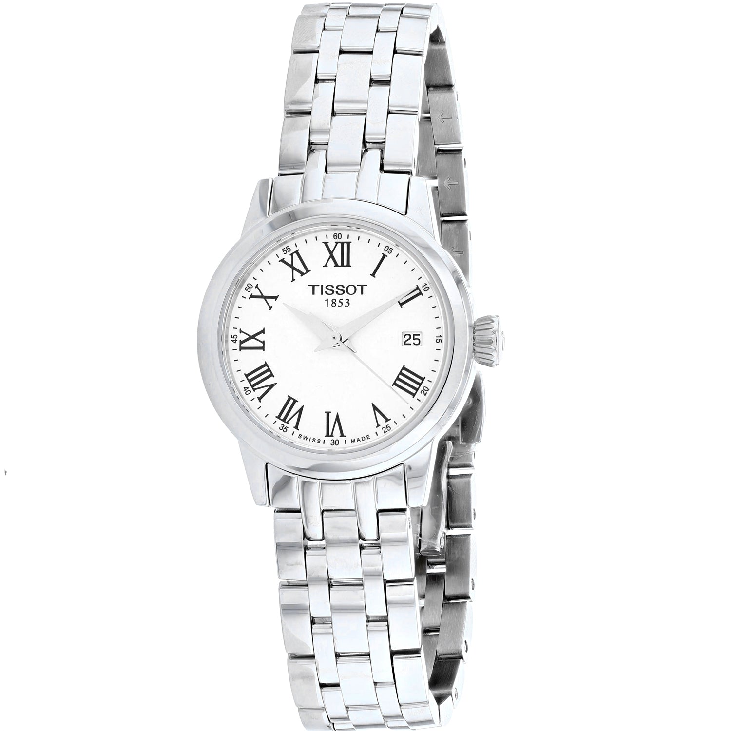 

Женские часы Tissot с белым циферблатом
