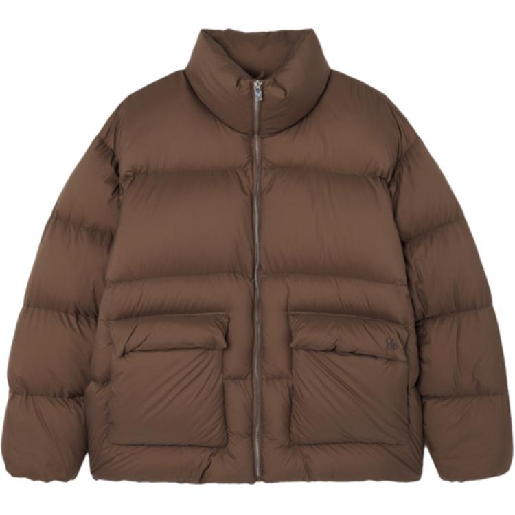 

Guess Пуховая куртка унисекс, коричневые, с воротником-стойкой, средней толщины