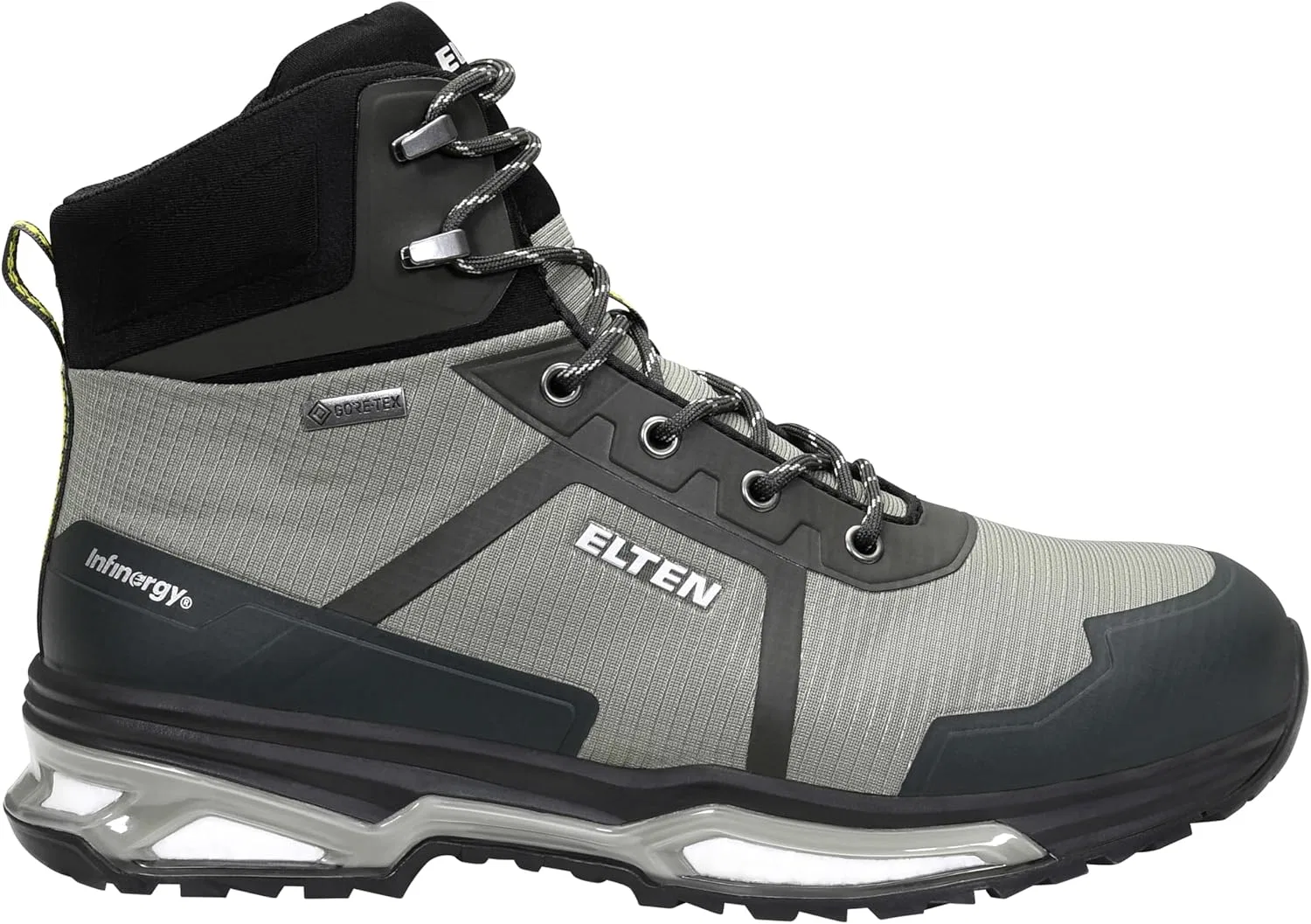 Защитная обувь ELTEN Bente XXE GTX Green Mid ESD S3, для мужчин и женщин, текстиль, стальной защитный носок, легкая, спортивная — фото 2