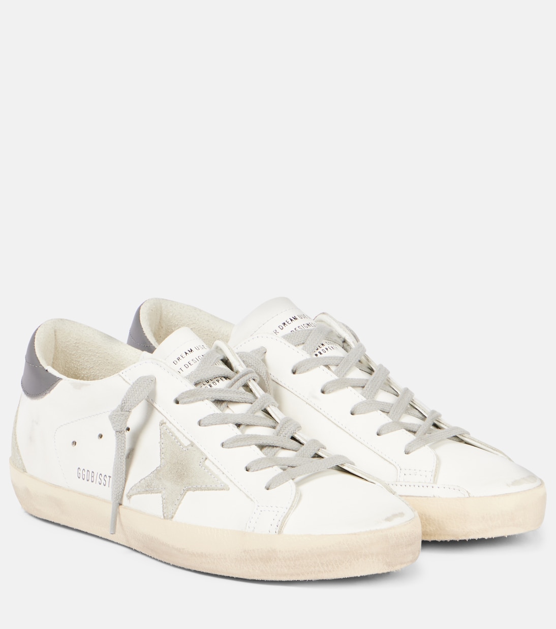 Кожаные кроссовки Super-Star Golden Goose, White/Ice/Dark Gray