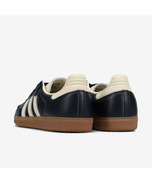 Мужские и женские кроссовки Adidas Samba OG тёмно-синие — фото 3