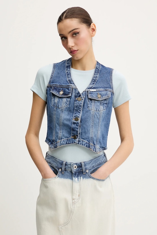 

Джинсовая жилетка Guess Jeans, темно-синий