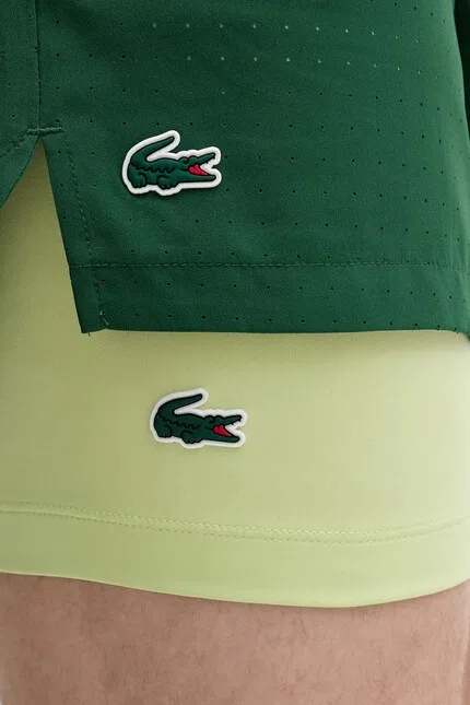 Шорты с высокой посадкой Lacoste, зеленый — фото 4