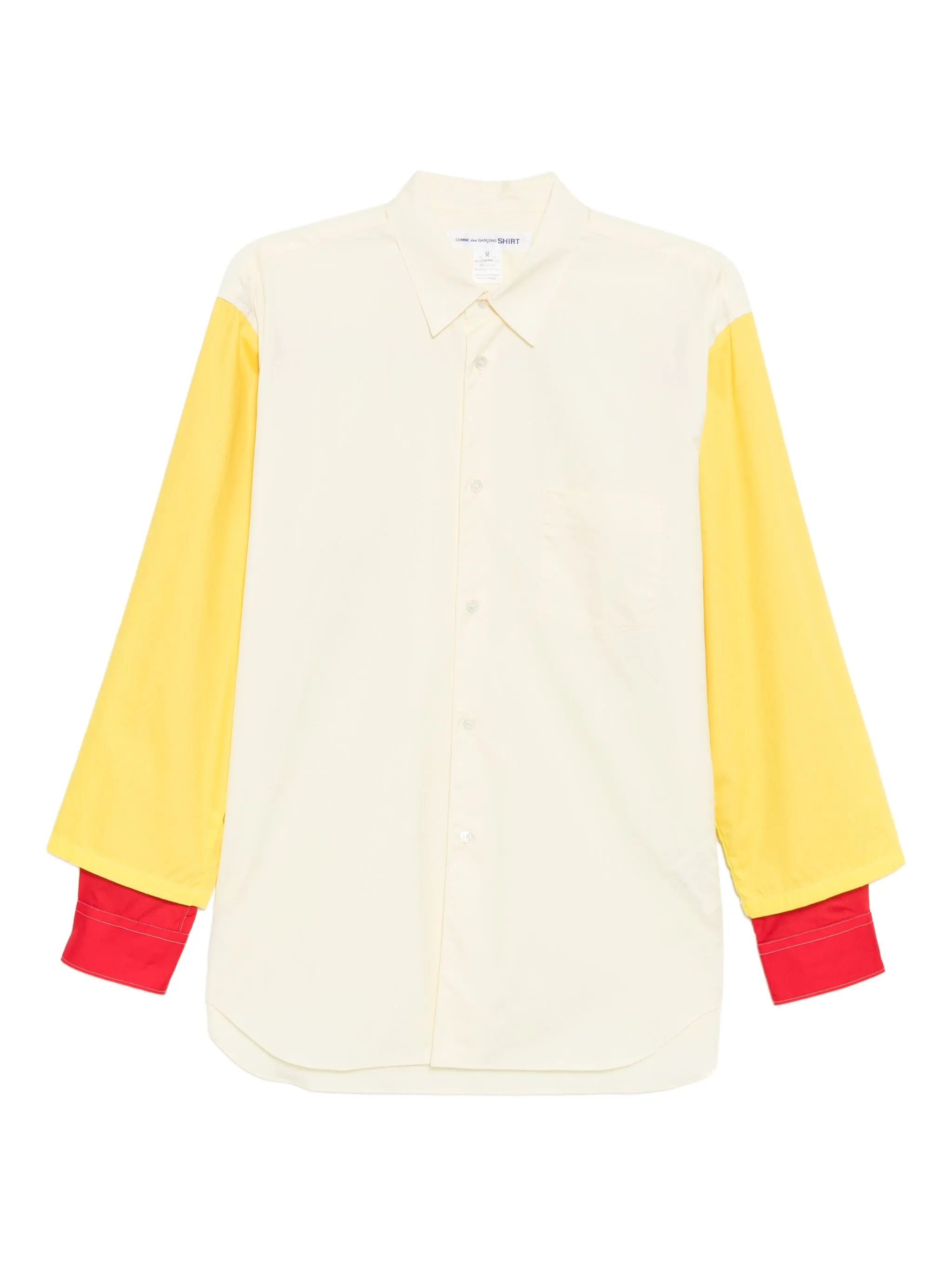 

Рубашка в стиле колор-блок Comme Des Garçons Shirt, желтый