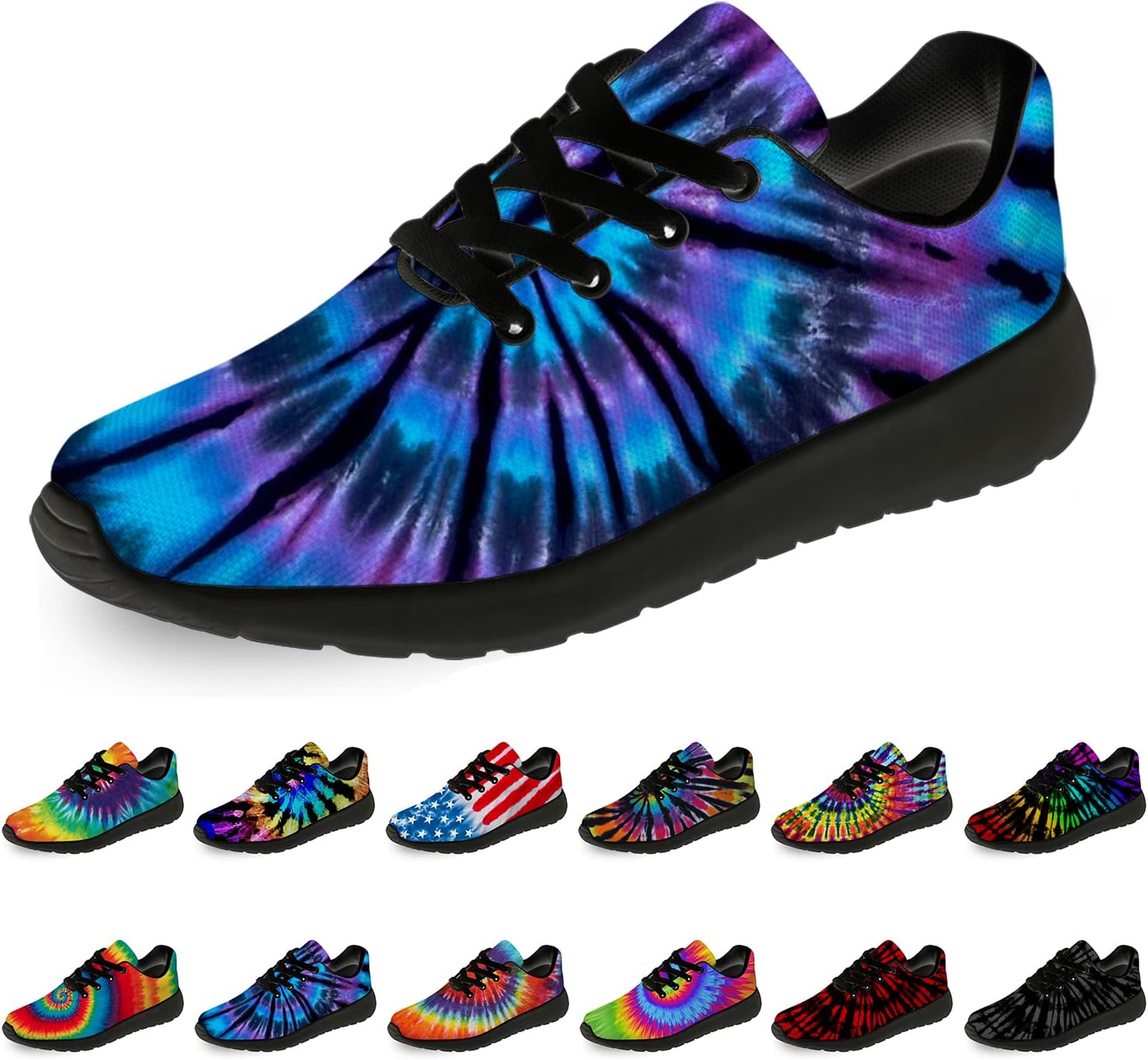 

Кроссовки Horethy Tie Dye для женщин и мужчин, беговые кроссовки, женские и мужские прогулочные, теннисные кроссовки, удобные спортивные кроссовки для джоггинга, подарки, синий/фиолетовый
