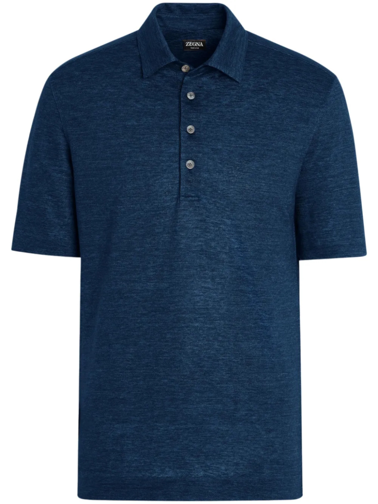 

Льняная рубашка поло Zegna, синий