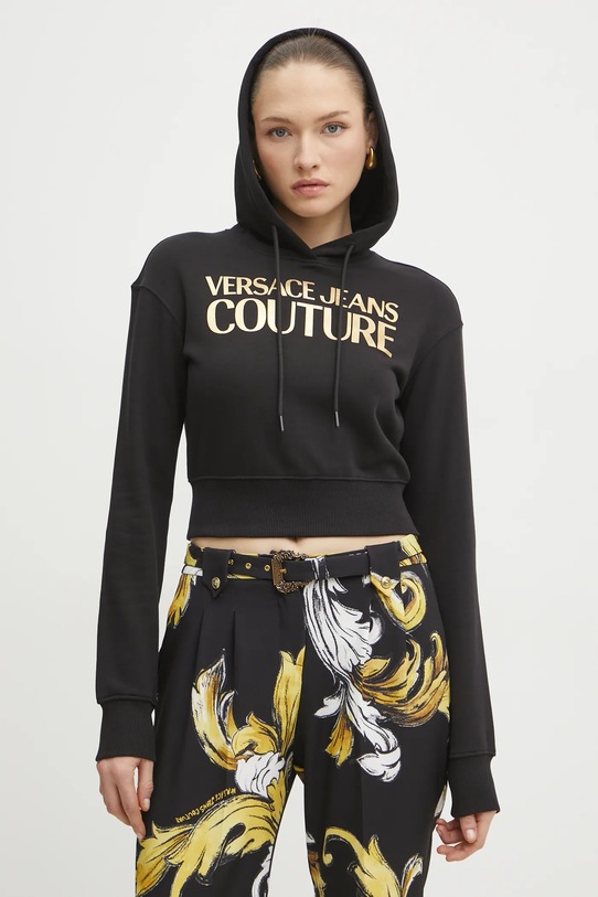 

Хлопковая толстовка Versace Jeans Couture, черный