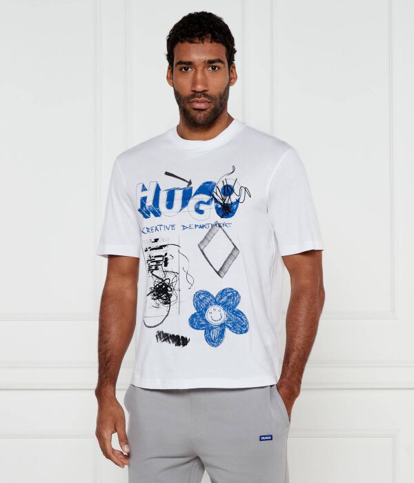 

Футболка nugoscrib Regular fit Hugo Blue, белый