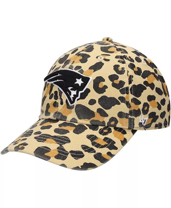 

Женская светло-коричневая регулируемая шляпа New England Patriots Bagheera Clean Up по всей длине '47 Brand, бежевый