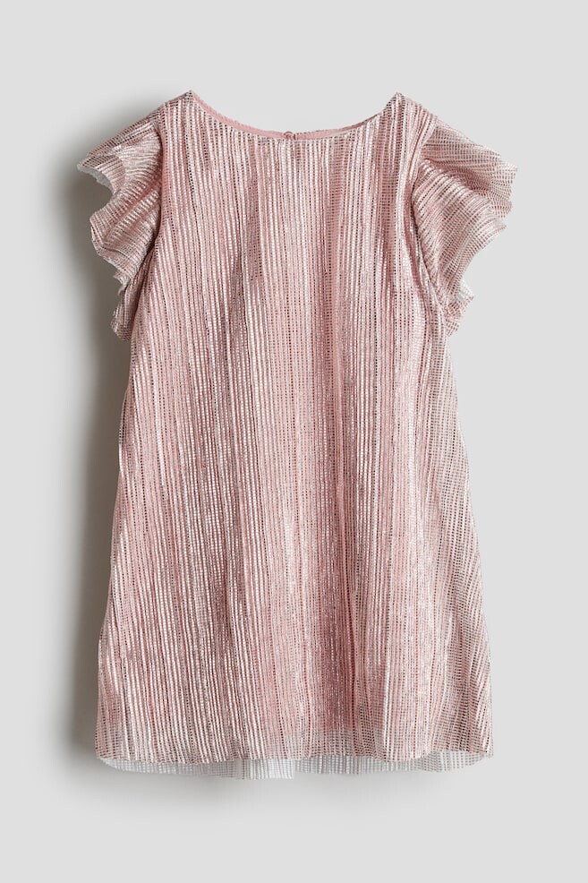 

Плиссированное платье трапеции H&M, розовый