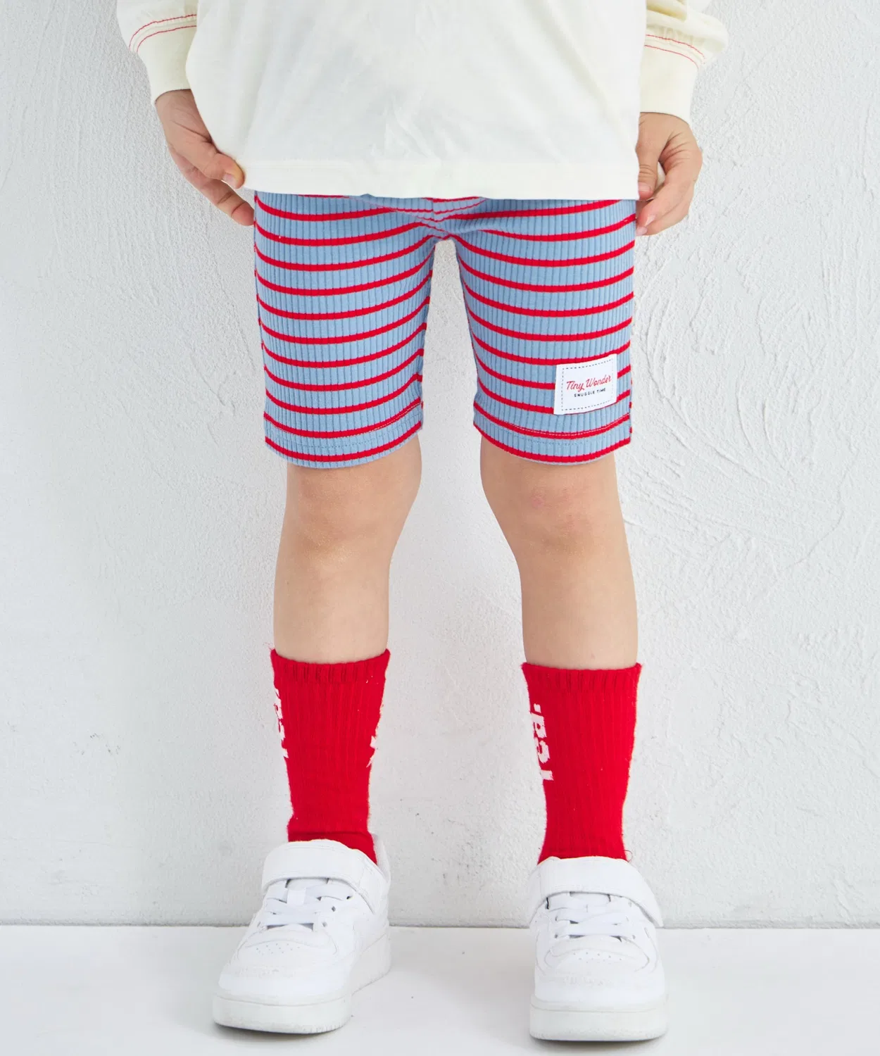 Велосипедки для детей Rib Cotton 100, хлопок 95%, полиуретан 5%, синий