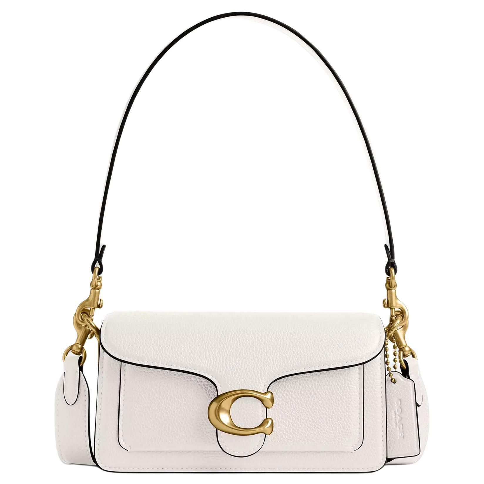 

Сумка через плечо Tabby 20 из глянцевой кожи женская цвет мел COACH