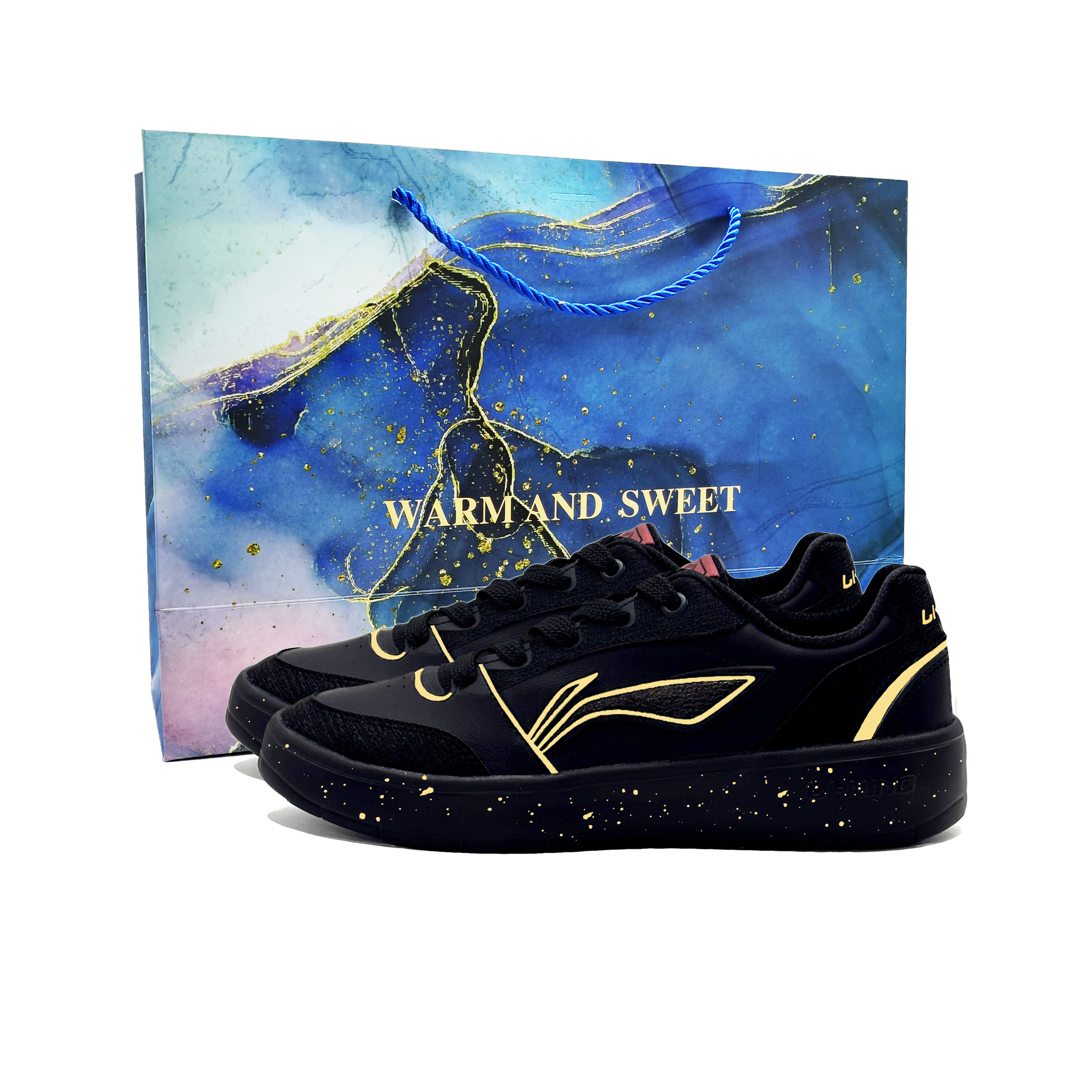 

Кроссовки для скейтбординга Yuanbao V3 Waterproof Cushioning Abrasion Resistant Lightweight Low top мужские LINING, черный желтый