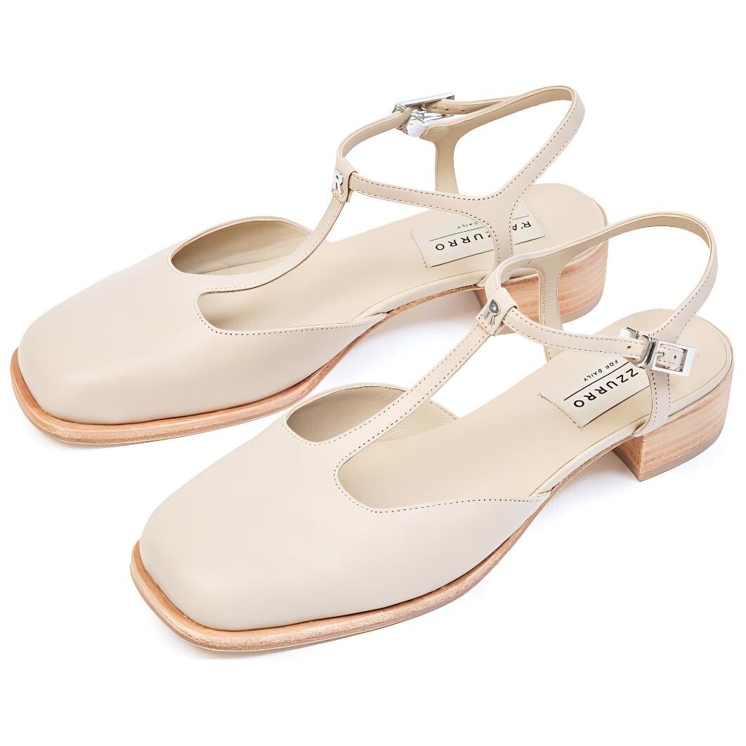 Туфли Мэри Джейн женские R'Azzurro, цвет Frost tea nude apricot — фото 3