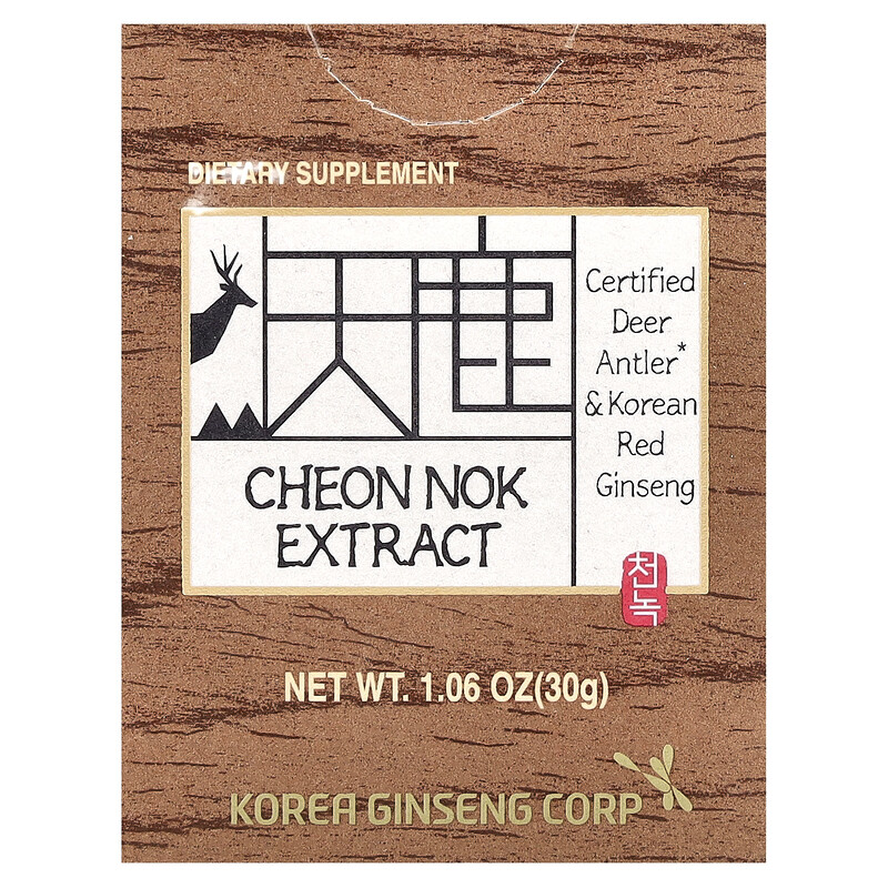 

JungKwanJang, Экстракт чхон нока, корейский красный женьшень и рога оленя, 30 г (1,06 унции)