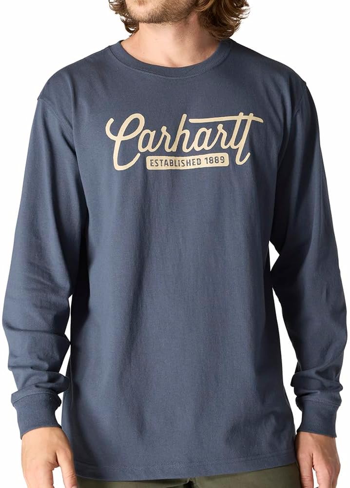 

Мужская свободная футболка Carhartt Heavyweight с длинным рукавом и графическим принтом, Bluestone, Синий, Мужская свободная футболка Carhartt Heavyweight с длинным рукавом и графическим принтом, Bluestone