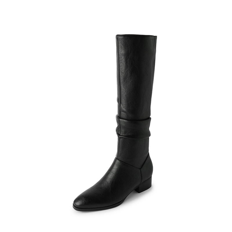 Сапоги до колена 3,5 см женские Yeezyy Reezy, Black