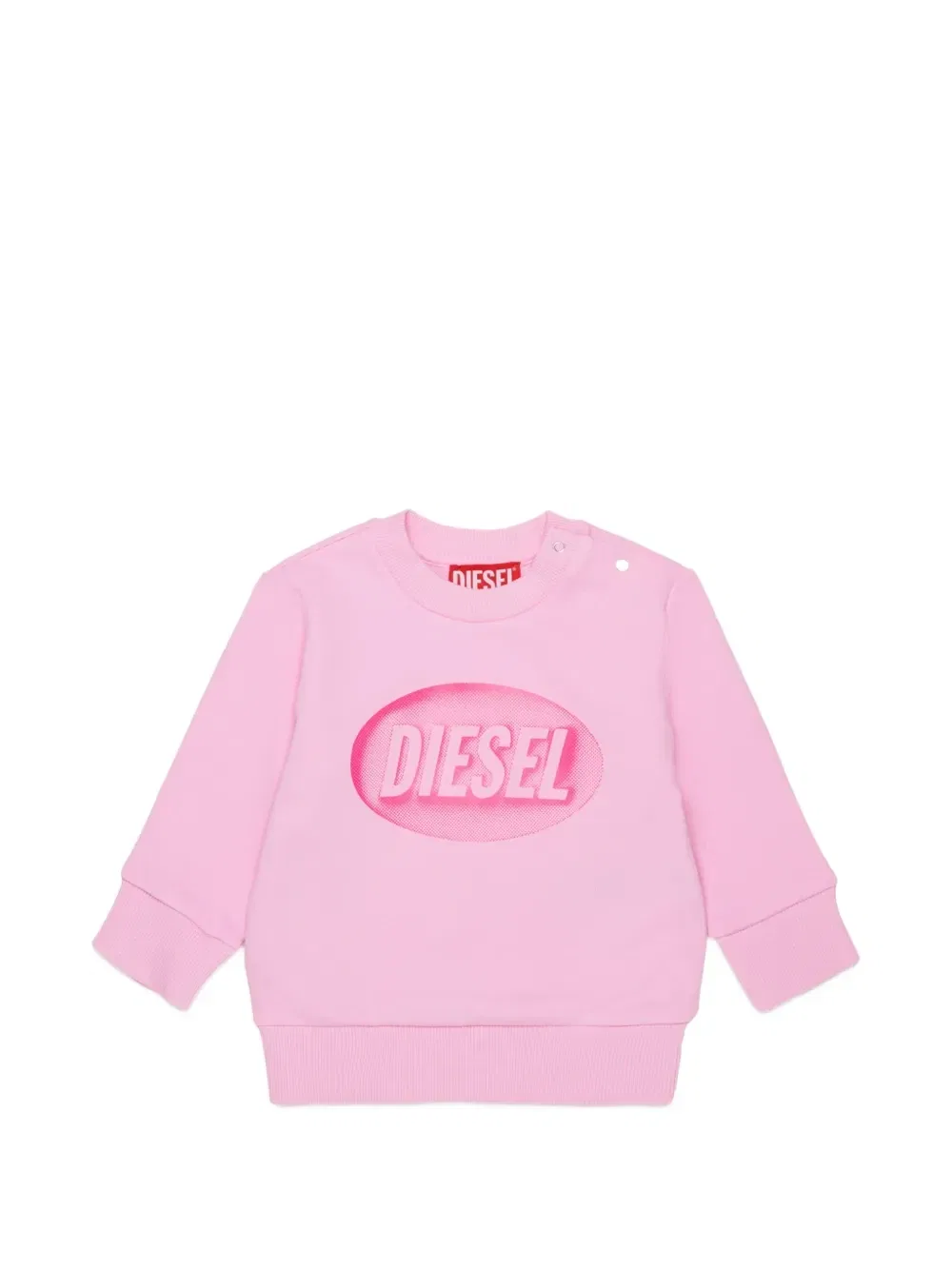 Свитшот с логотипом Diesel Kids, розовый
