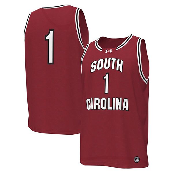 

Мужская баскетбольная майка #1 garnet south carolina gamecocks Under Armour