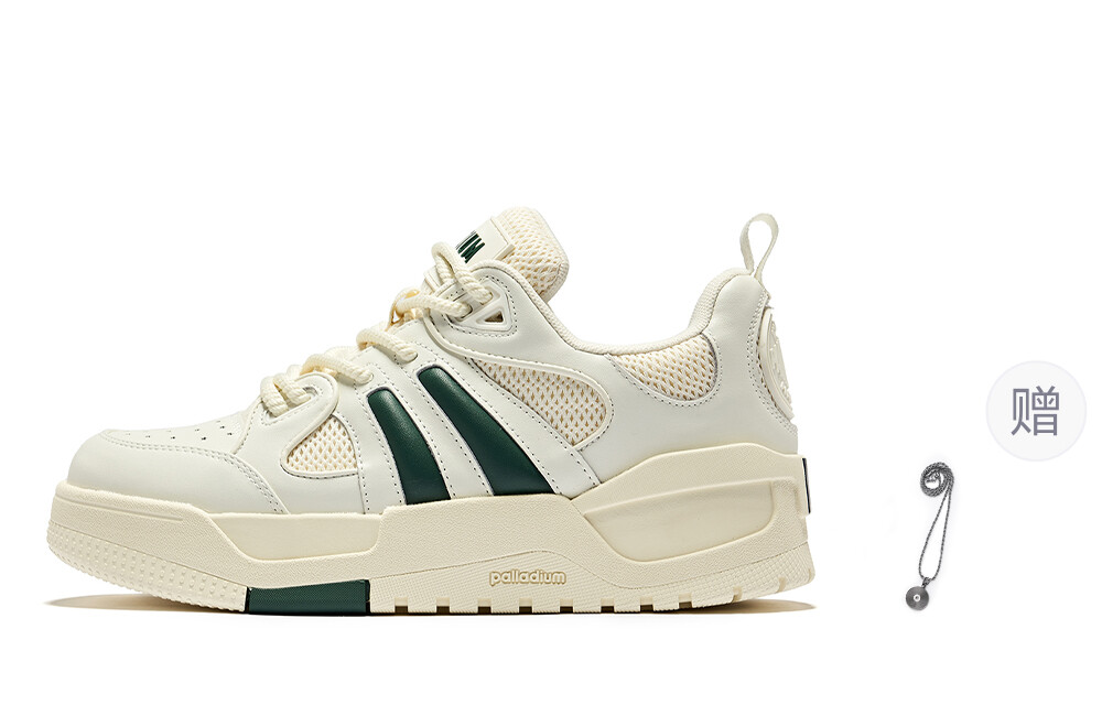 

Кроссовки palladium Skateboarding Shoes Men Low-top White/Green, зеленый