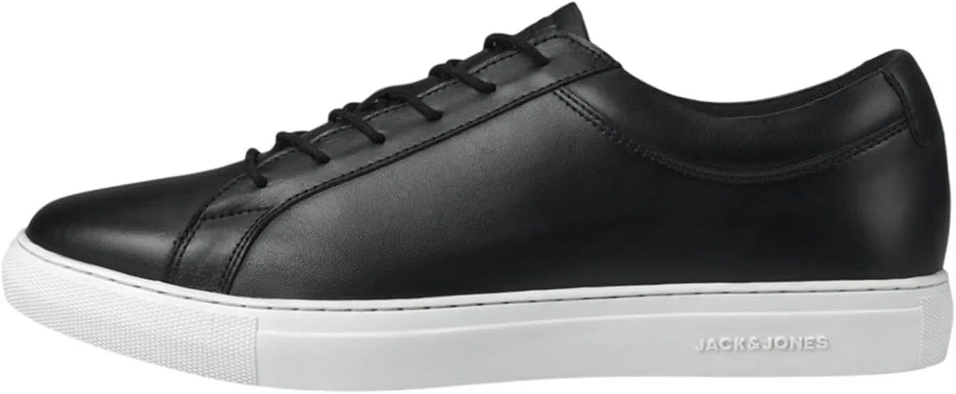 Мужские кожаные кроссовки JACK & JONES Jfwgalaxy, Charcoal — фото 2