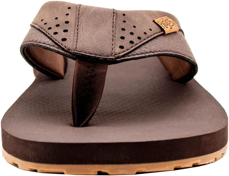 Шлепанцы Flojos Padre Men's Sandal, Perf Detail Strap On Kush Bed, коричневый — фото 2