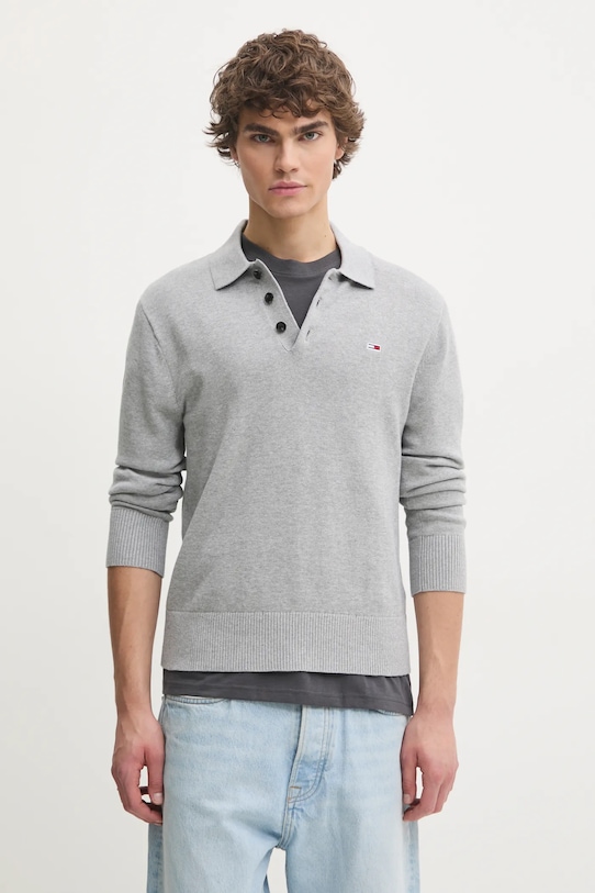 

Хлопковый свитер Tommy Jeans, серый