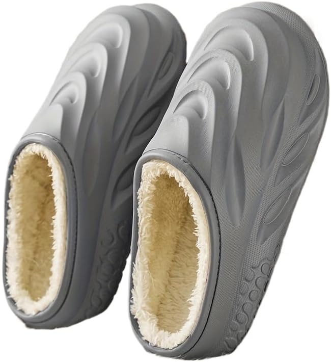 

Мужские тапочки Clolinde с EVA подошвой, мягкой тканевой подкладкой для дома и улицы - противоскользящие, водонепроницаемые, для ежедневного ношения осенью и зимой - удобные и стильные, серый