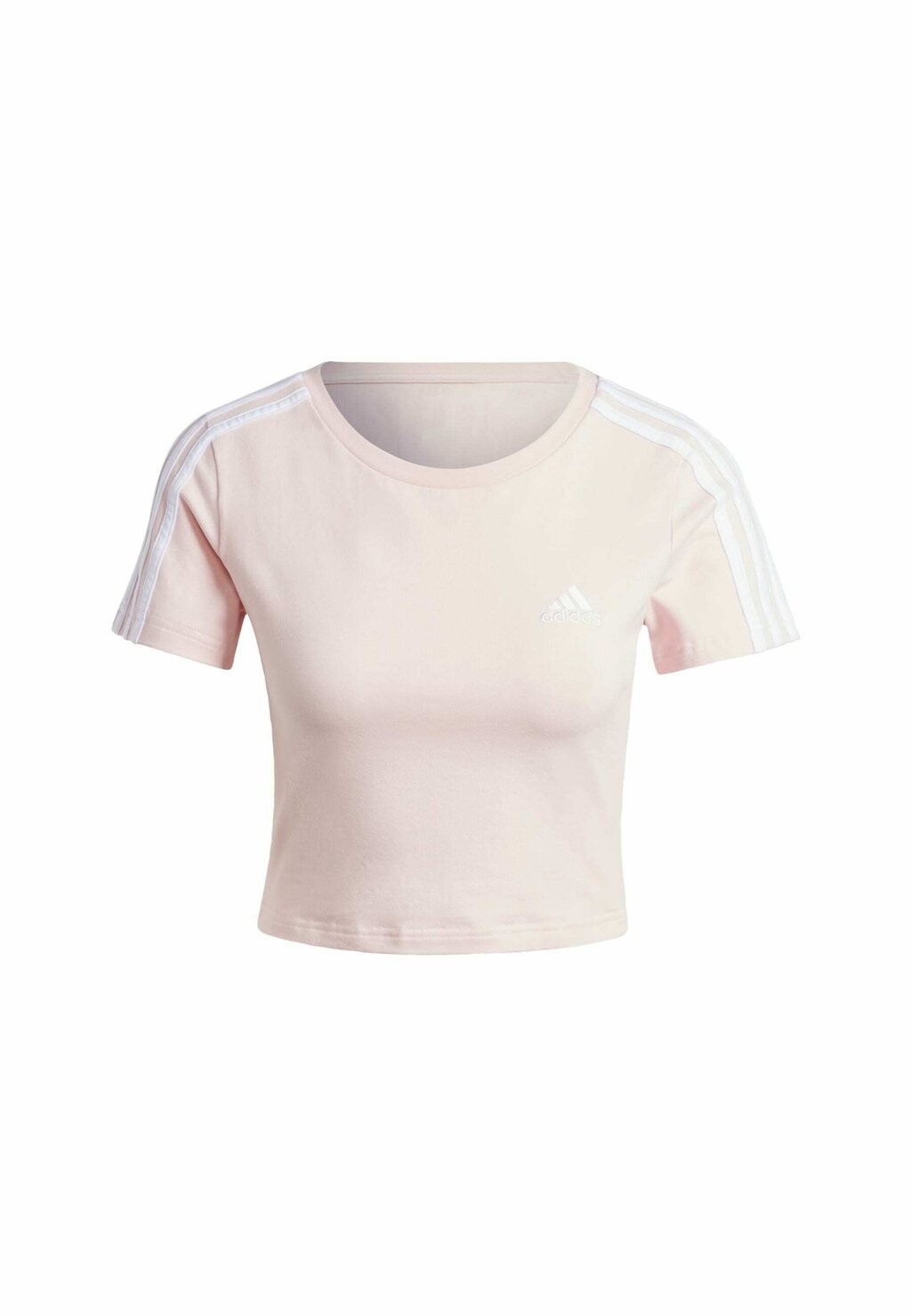 

Футболка с принтом Essentials Stripes adidas Sportswear, фуксия
