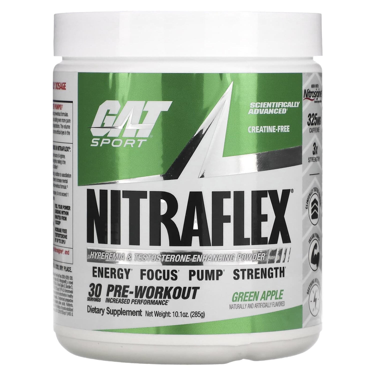 

GAT Nitraflex Green Apple 300 Grams Powder 30 serving