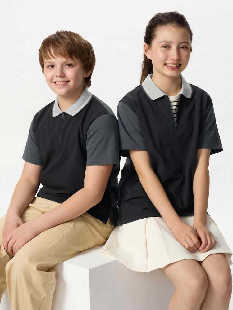 

Рубашка поло dry piqué Uniqlo, цвет 09 черный