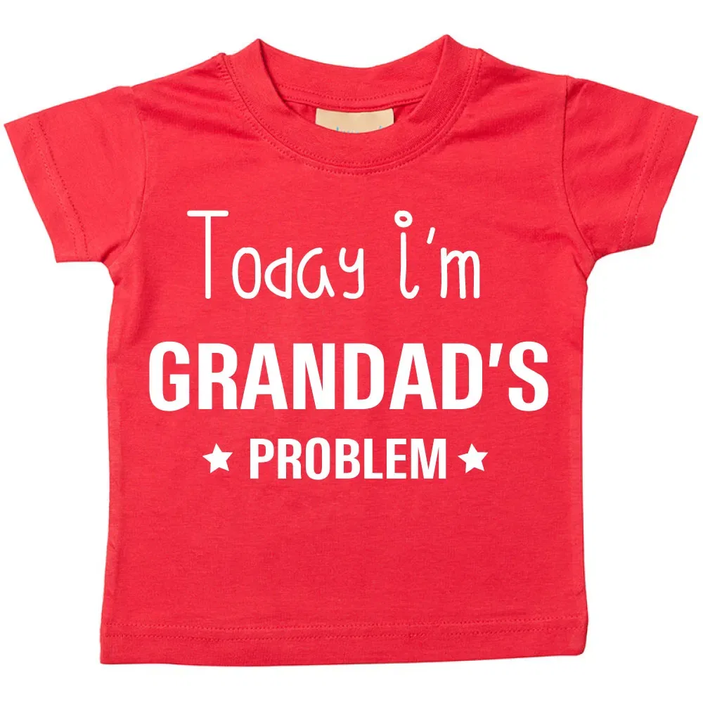 Футболка детская "Today I’m Grandad’s Problem" 60 Second Makeover, красный — фото 2