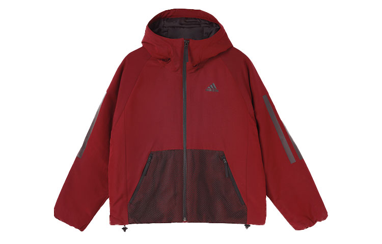 Adidas Женская куртка пуховик темного красно-фиолетового цвета, Dark Reddish Purple — фото 2
