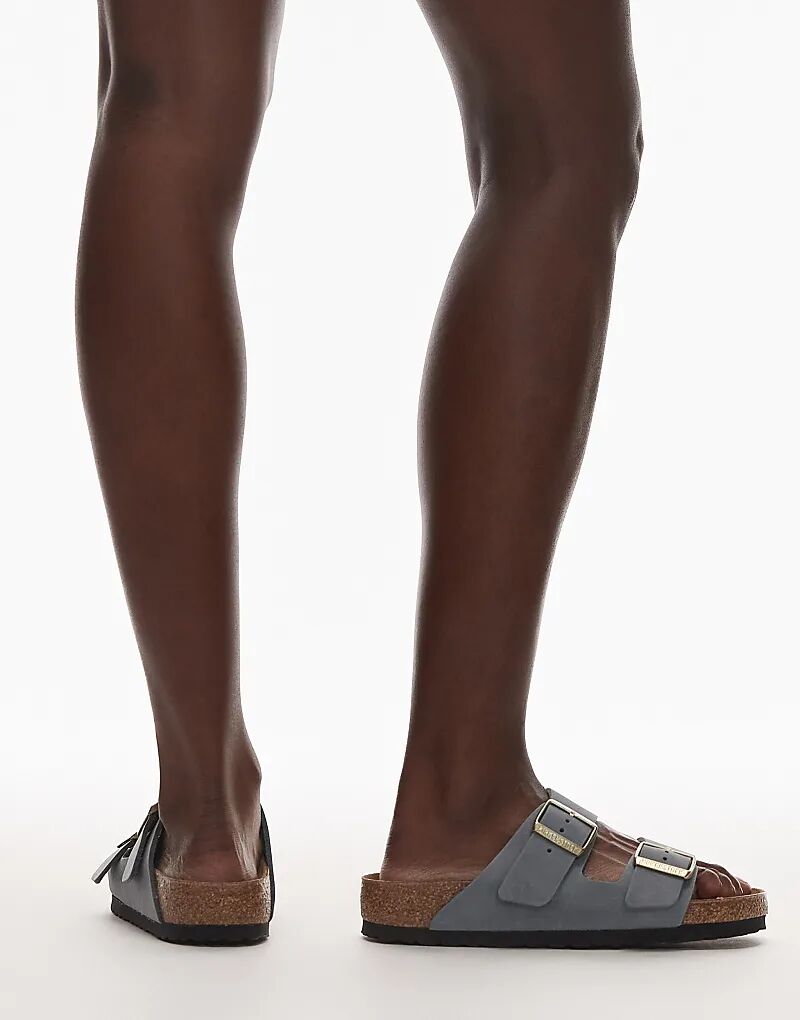 Сандалии Birkenstock Arizona из кожи базальтово-серого цвета — фото 4