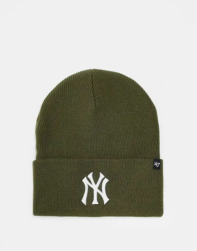 

47 Brand – New York Yankees – Вязаная шапка цвета хаки